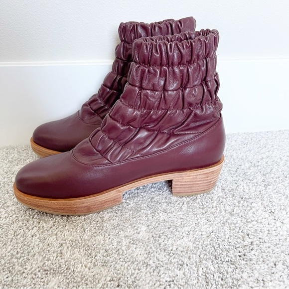 Beklina Umber Aya Gathered Platform Boots - Picture 3 of 13